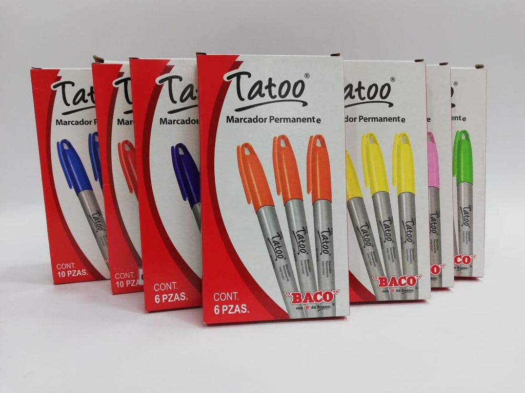 CAJA DE MARCADORES TATOO CAFE 6 UNI.776