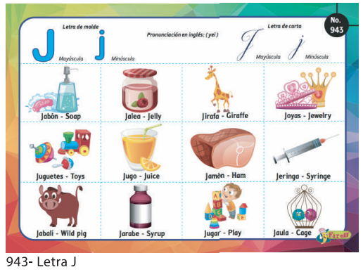 LAMINAS EDUCATIVAS  LETRA J