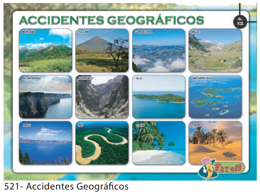 LAMINAS EDUCATIVAS ACCIDENTES GEOGRAFICOS