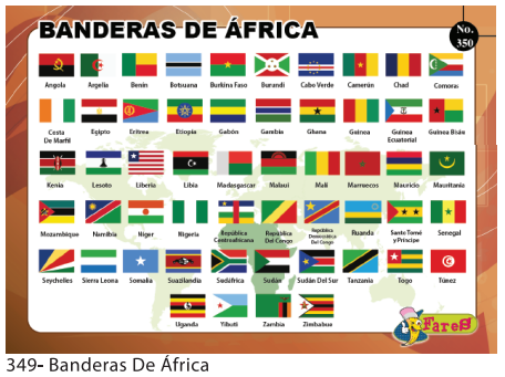 LAMINAS EDUCATIVAS BANDERAS DE AFRICA
