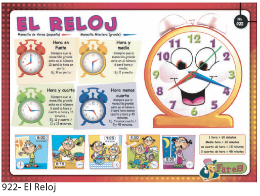 LAMINAS EDUCATIVAS EL RELOJ