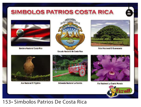 LAMINAS EDUCATIVAS SIMBOLOS PATRIOS DE COSTA RICA