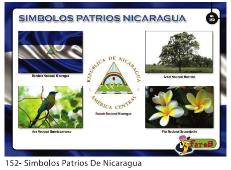 LAMINAS EDUCATIVAS SIMBOLOS PATRIOS DE NICARAGUA