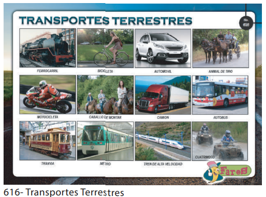 LAMINAS EDUCATIVAS TRANSPORTES TERRESTRES