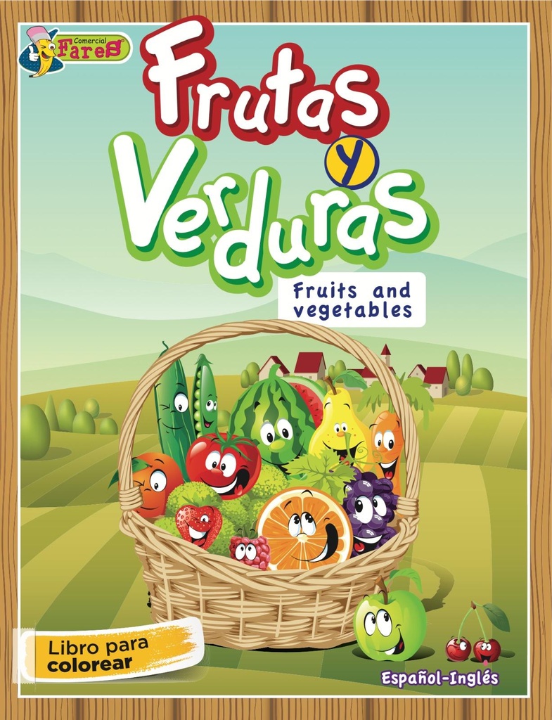 LIBRO COLOREAR FRUTAS Y VERDURAS PX12UND.