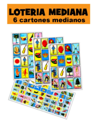 LOTERIA MEX-MEDIANA (6 CARTONES) PAQ. 12 FX288 UNI.