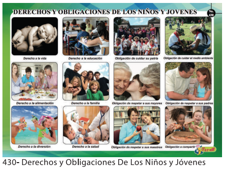 Lamina Educativa f430 Derechos y obli. de los NINOS Y JOVENES