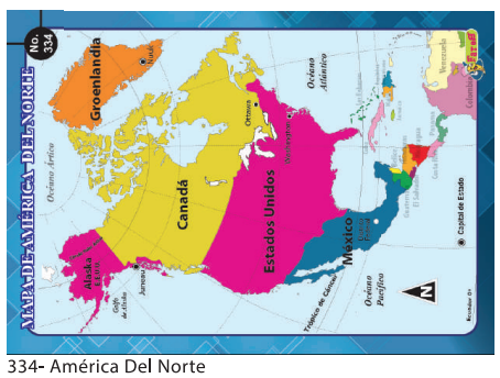Laminas educativas - f334 America del norte