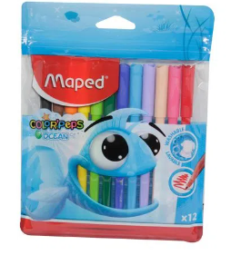 [4190-64] MARCADOR MAPED OCEAN 12 COL. FX96