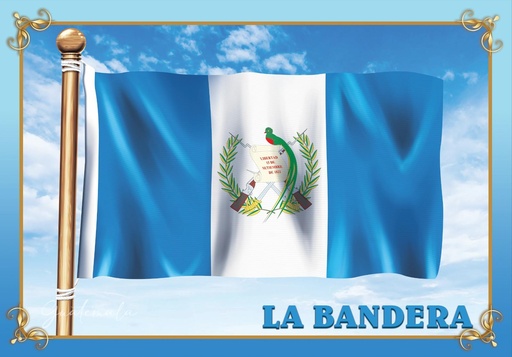 [4270-10] 4270-10 POSTER LA BANDERA DE GUATEMALA