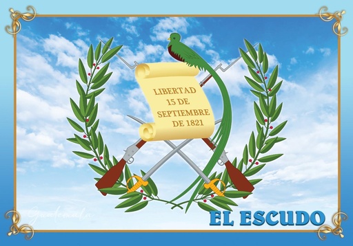 [4270-12] 4270-12 POSTER ESCUDO DE GUATEMALA