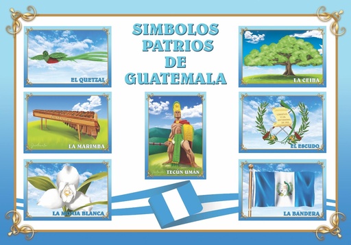 [4270-17] 4270-17 POSTER SIMBOLOS PATRIOS JUNTOS