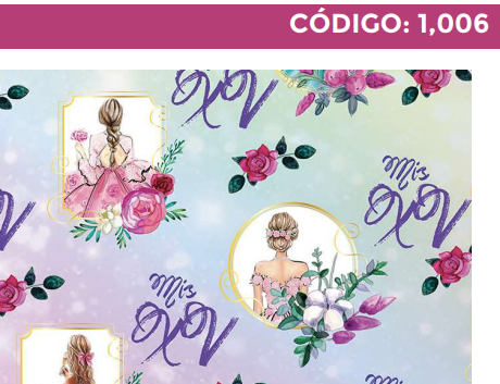 [4300-1006] 4300-1006 PLIEGO DE REGALO 15 AÑOS