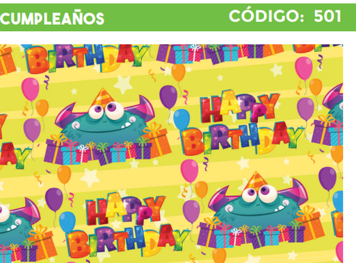 [4300-501] 4300-501 PLIEGO DE REGALO FELIZ CUMPLEAÑOS