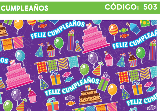 [4300-503] 4300-503 PLIEGO DE REGALO FELIZ CUMPLEAÑOS
