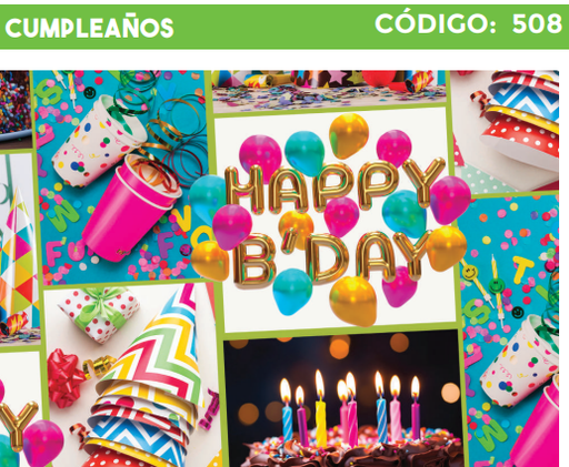 [4300-508] 4300-508 PLIEGO PAPEL DE REGALO FELIZ CUMPLEAÑOS