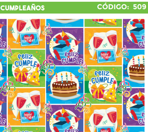 [4300-509] 4300-509 PLIEGO DE REGALO FELIZ CUMPLEAÑOS