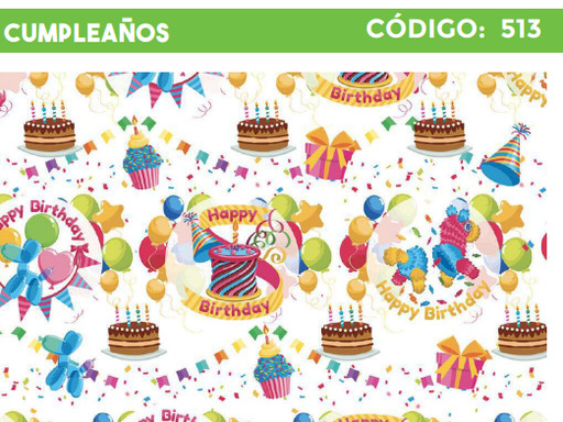 [4300-513] 4300-513 PLIEGO DE REGALO FELIZ CUMPLEAÑOS