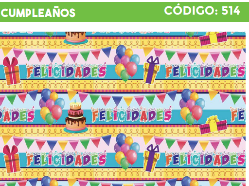 [4300-514] 4300-514 PLIEGO DE REGALO FELIZ  CUMPLEAÑOS