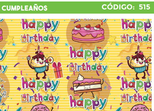 [4300-515] 4300-515 PLIEGO DE REGALO FELIZ CUMPLEAÑOS