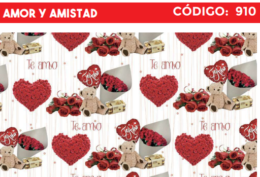 [4300-910] 4300-910 PLIEGO DE REGALO AMOR Y AMISTAD