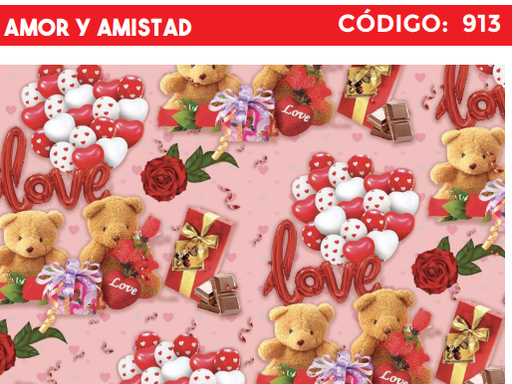 [4300-913] 4300-913 PLIEGO DE REGALO AMOR Y AMISTAD