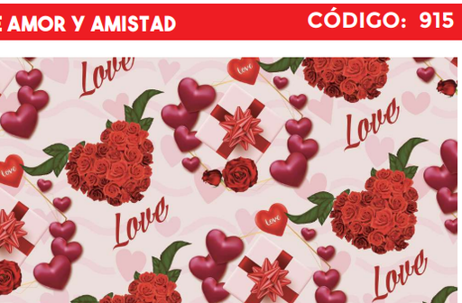 [4300-915] 4300-915 PLIEGO DE REGALO AMOR Y AMISTAD