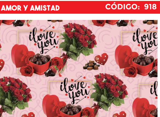 [4300-918] 4300-918 PLIEGO DE REGALO AMOR Y AMISTAD