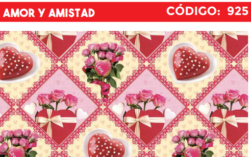 [4300-925] 4300-925 PLIEGO DE REGALO AMOR Y AMISTAD