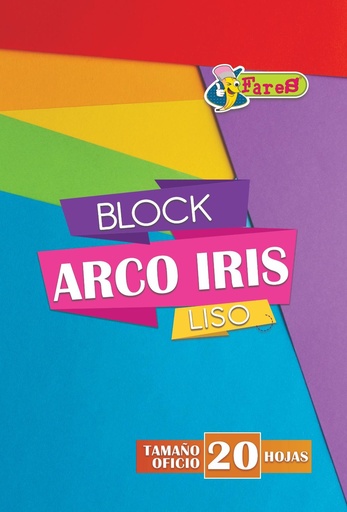 [1010-8-20] BLOCK ARCOIRIS LISO T/O 20 HOJAS PX6 FX120 UND.