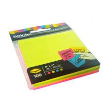 [NT-33480] BLOCK DE NOTAS POINTER COLORES NEON 3"X3" 80H. FX72