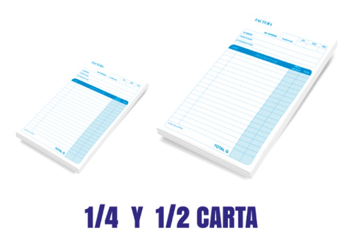 [1010-20] BLOCK FACTURA 1/2 CARTA 50 H. PX24 FX288 UND