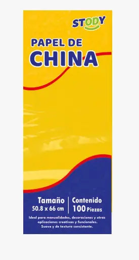 [PC-46] CIENTO PAPEL CHINA AMARILLO FUERTE