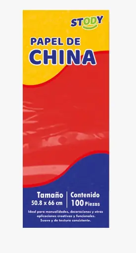 [PC-01] CIENTO PAPEL CHINA ROJO STODY