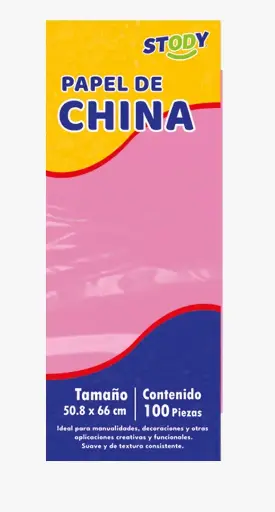 [PC-17] CIENTO PAPEL CHINA ROSADO STODY