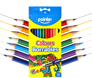 [CPP-12] CRAYON BORRABLE POINTER 12 COLORES FX144