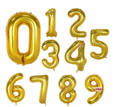 [GD32-6] GLOBO 32" DORADO NO. 6