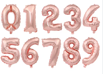 [GRG16-8] GLOBO ROSE GOLD 16" NO. 8