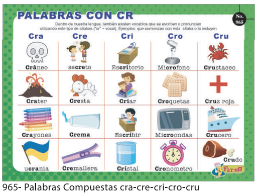 [F965] LAMINA EDUCATIVA  PALABRAS CON CR