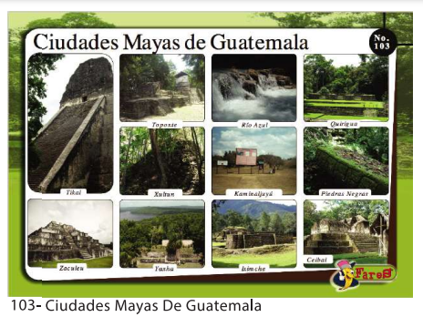 [F103] LAMINAS EDUCATIVAS  CIUDADES MAYAS DE GUATEMALA