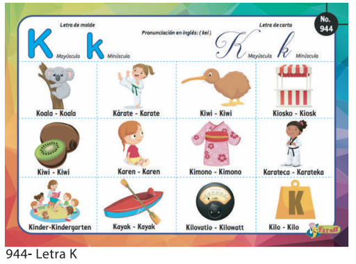 [F944] LAMINAS EDUCATIVAS  LETRA K