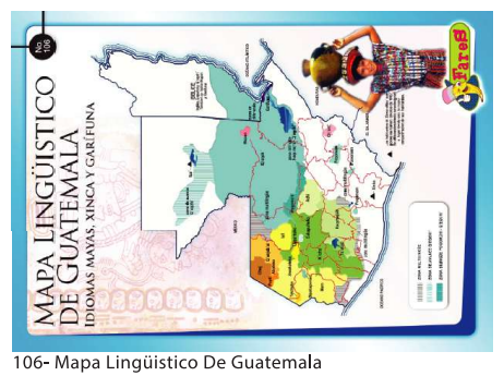 [F106] LAMINAS EDUCATIVAS  MAPA LINGUISTICO DE GUATEMALA