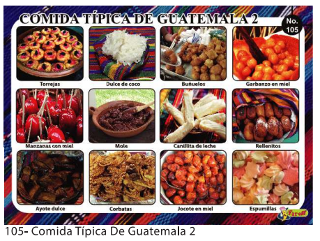 [F105] LAMINAS EDUCATIVAS COMIDAS TIPICAS DE GUATEMALA 2