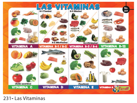 [F231] LAMINAS EDUCATIVAS LAS VITAMINAS