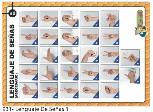 [F931] LAMINAS EDUCATIVAS LENGUAJE DE SEÑAS (ABC)