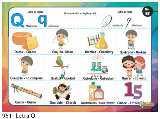 [F951] LAMINAS EDUCATIVAS LETRA Q