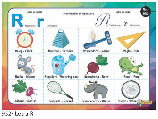 [F952] LAMINAS EDUCATIVAS LETRA R