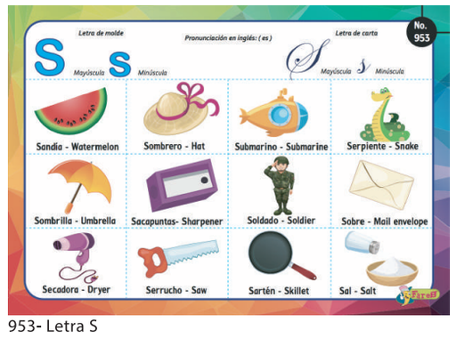 [F953] LAMINAS EDUCATIVAS LETRA S