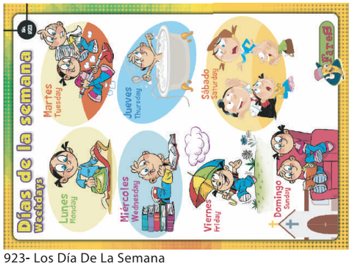 [F923] LAMINAS EDUCATIVAS LOS DIAS DE LA SEMANA