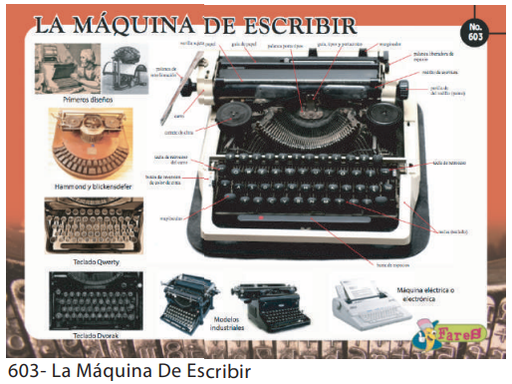 [F603] LAMINAS EDUCATIVAS MAQUINA DE ESCRIBIR
